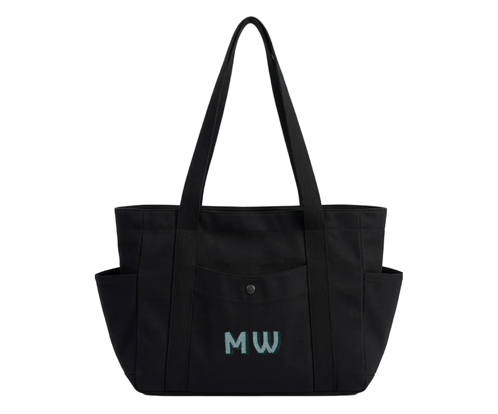 Empty Bag - Front - Black - 2 Shadow 1 smaller.webp