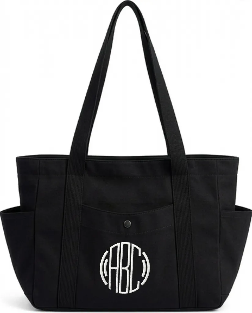 Empty Bag - Front - Black - Circle Bracket Mono 1.webp